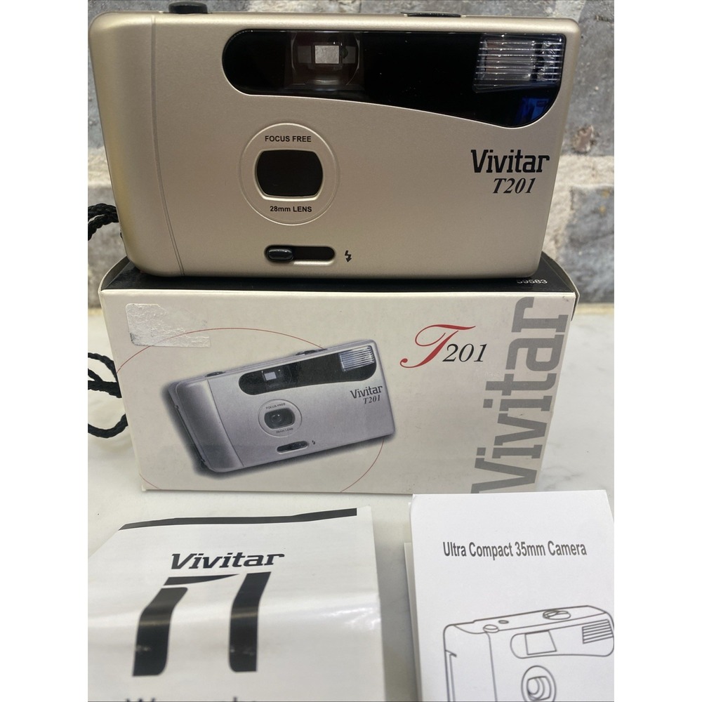 Vivitar T201 35mm Camera With Original‎ Box And Instuctions Works